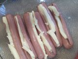 Salchichas rellenas