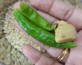 A picture of step 2 of Urad dal vadai.