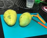 A picture of step 1 of Kolkata Special: Bhapa Aam-Sandesh/Mango Ice Cream Sandesh.