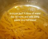 A picture of step 1 of Cheesy Béchamel Sauce Penne Pasta.