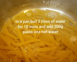 A picture of step 1 of Cheesy Béchamel Sauce Penne Pasta.