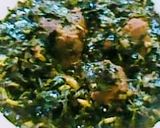 A picture of step 1 of Groundnut Edikaikong.