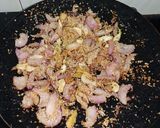 A picture of step 2 of Maharashtrian Sev bhaji.