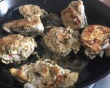 A picture of step 3 of Dahi wala Kukkad Chicken in yoghurt curry base.