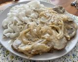 Foto del paso 5 de la receta: Filetes de seitán en salsa de cebolla y bebida de Almendras