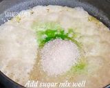 A picture of step 3 of Doodh ka halwa bottle hours halwa no milkmaid milk powder.