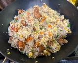 A picture of step 3 of Crispy Chicken Fried Rice.