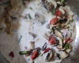 A picture of step 4 of Mushroom Coconut Soup.