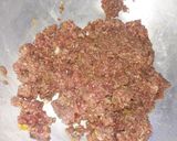 A picture of step 1 of Spicy dry fry mince meat #4weekschallenge.