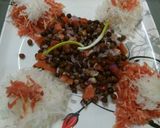 A picture of step 2 of Boiled Black chana salad.