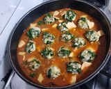 A picture of step 8 of Spinach Malfatti (Spinach Paneer Balls in Roasted Bell Pepper & Walnut Gravy).