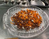 Une image de l'étape 11 de Salade de riz rouge aux tomates, carottes et ciboulette.