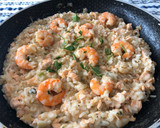 Foto del paso 10 de la receta: Risotto ligero de salmón y gambas 🍤