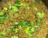 A picture of step 3 of Keema methi.