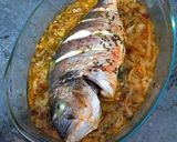 Foto del paso 4 de la receta: Dorada al horno con cebollas, pasas y siete especias libanesas