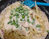 Foto langkah ke 6 dari resep Carbonara Creamy Fettuccine.