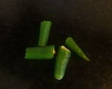 A picture of step 3 of Bhindi masala.