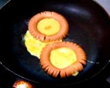 รูปขั้นตอนการทำที่ 4 ของ ขนมปังไส้กรอกไข่เจียวแฮมไก่