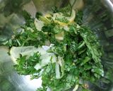 A picture of step 6 of Aloo Qeema.