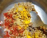 A picture of step 4 of Chana gehu masala.
