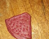 A picture of step 6 of Beetroot nimki.