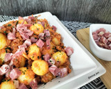 Foto del paso 5 de la receta: Patatas ahumadas con jamón en salsa de tomate picantona