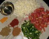 A picture of step 1 of Paneer bhurji wrap.
