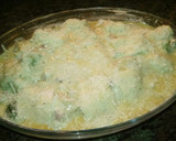 Foto del paso 13 de la receta: Brócoli y coliflor con bechamel, huevo y pavo