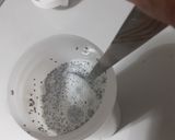 A picture of step 1 of Chia milk pudding.