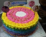 Foto langkah ke 25 dari resep Blackforest Kukus Lembut (Rainbow Cake/Cake Ultah).