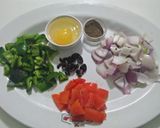A picture of step 1 of Chinese omelet.