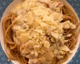 A picture of step 8 of Spaghetti “Alla Crema”.