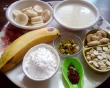 A picture of step 1 of Banana Peanuts Rabdi.