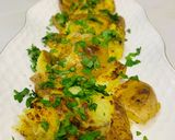 A picture of step 6 of Italian Smashed Potato.