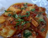 A picture of step 5 of Shimla aloo.