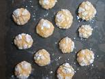 Orange crinkle cookies bước làm 6 hình