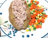 รูปขั้นตอนการทำที่ 5 ของ Jacket potato with tuna mayo’ มันฝรั่งอบไมโครเวฟใส่ทูน่า