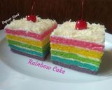 Foto langkah ke 16 dari resep Rainbow Cake Kukus Ny.Liem Super Lembut.