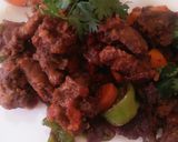 A picture of step 4 of Wet fry beef.
