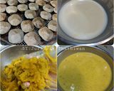 รูปขั้นตอนการทำที่ 2 ของ ขนมฟักทองนึ่ง(กระทงใบตองแห้ง) สูตรป้าหมู