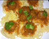 A picture of step 4 of Meat Ball Spaghetti.