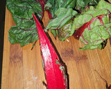Foto del paso 1 de la receta: Acelgas rojas al ajillo