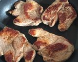 A picture of step 4 of Coriander and Veg Rice with Peppered Lamb Steaks.