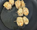 A picture of step 6 of Crispy cheese paneer pinwheel.