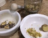 A picture of step 1 of Ginger and cardamom tea.