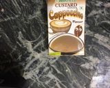 A picture of step 1 of Cappuccino flavour Chocolate custard shake.