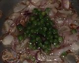 A picture of step 2 of Matar Rice.