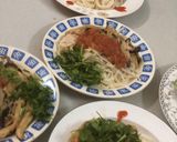Hình bước làm 5 của món Mì udon trộn nấm