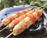 A picture of step 5 of Seekh kebabs.