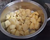 A picture of step 2 of Gazpachuelo with Whiting, Potatoes, and Rice.